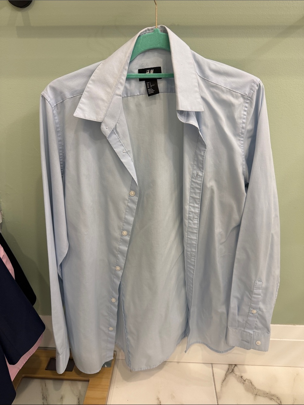 H&M Pale Blue Men's Dress Shirt - Classic Button-Up